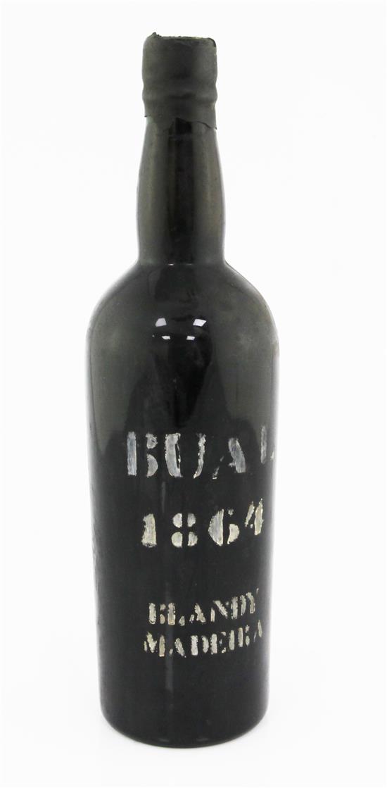 One bottle of Blandys Madeira Bual 1864.